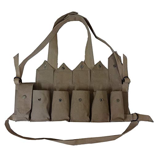 Warrepplica Rhodesian Fereday & Sons Chest Rig With Grenade Pocket Fal/G3/M14 Bush War/20Rd .308/7.62X51Mm 6 Magazine Pouch Tactical Chest Rig With Grenade Pocket #TOP1
