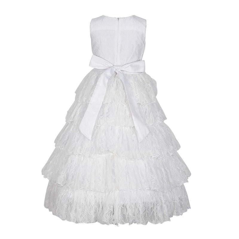 Image of SOFYANA All Gown Flower Girl Dress Satin /Tulle with Beading Appliques Children's First Communion Dress Princess Wedding Party Dress
