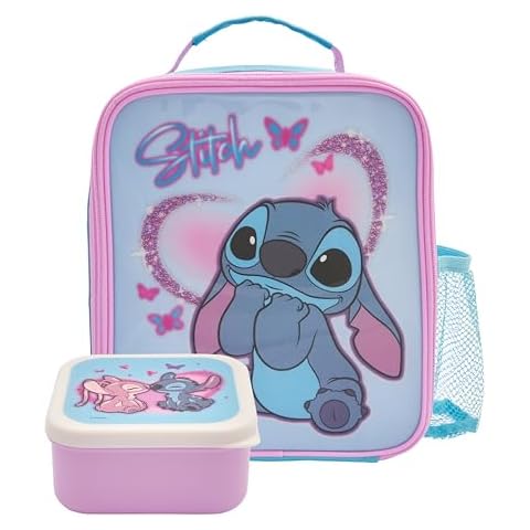Disney Stitch Lunch Bag with Snack Box Cover