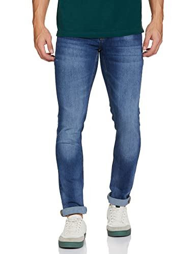 Image of Spykar Men's Mid Rise Skinny Fit Jeans