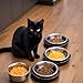 5 Stück Katzennäpfe Edelstahl, 15 cm Futternapf Katze für Katzen mit Breiten Schnurrhaaren Surefeed Futterschale Trinknapf Katze Napf Katze-Fressnapf Hundenapf Kleine Hunde, für Katzen Kleine Hunde