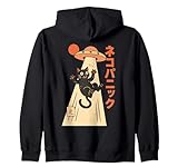 Retro UFO Cat Japanese Poster Apparel