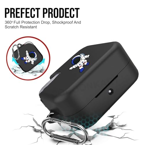 Image of Soft Silicone Case Cover for CMF by Nothing Buds Pro 2 | Buds 2 | Buds 2 Plus (Blue Astronaut)