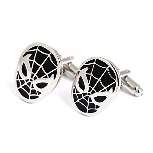 Mancuernillas metálicas negras para hombre SS06 miniatura 2