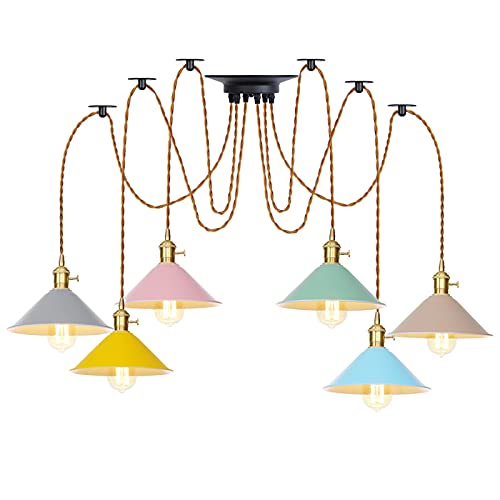 Lustre en métal coloré de haute qualité et lampes suspendues de créateur