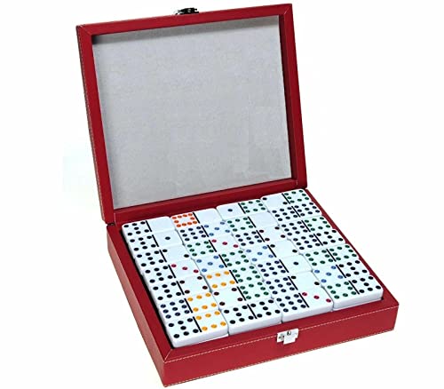 ARC-POWER Dominoes Doble 12 Tamaño Profesional Blanco