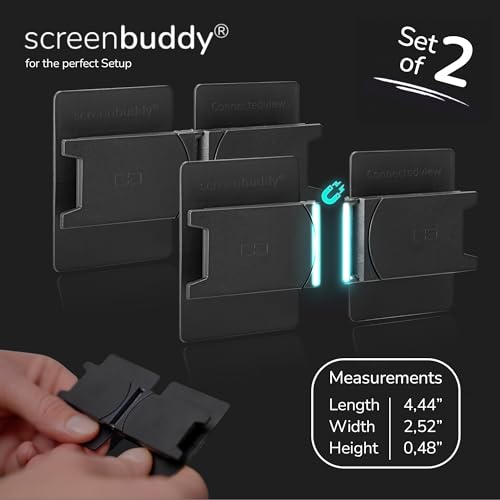 screenbuddy Set of 2, Magnetic Connection for Your Screens, Suitable for All Computer Monitors - Innovative Computer and Gaming Equipment - Thumbnail 6