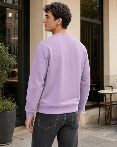 Image of Nobero Sweatshirts for Man Stylish | 280 GSM Rich Cotton Fleece Solid Regular Fit Full Sleeve Sweatshirt for Men | Stylish Casual Wear Winter Crew Neck Sweatshirt for Men