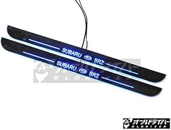 Amazon | スバル BRZ LED スカッフプレート 流れる 青光 ステップ