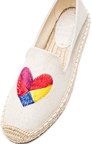 Image of Women's Casual Flat Cap-Toe Slip on Platform Canvas Espadrilles Smoking Slipper Loafer