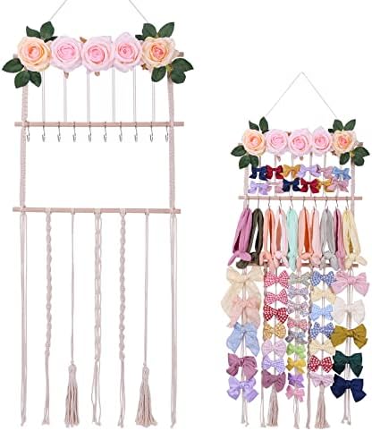 Headband Holder Hair Bows Organizer for Girls,Rvimalely Baby Hair Accessories Hanger Display Storage Wall Hanging Decor for Baby Girls Room, Nursery, Ornament Gift