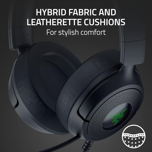 Image of Razer Kraken Kitty V3 X Wired Gaming Headset: Kitty Ears - HyperClear Cardioid Mic - 40 mm Drivers - 7.1 Surround Sound - Comfy Ear Cushions - Cross-Platform via 3.5mm PC, PS5, Xbox, Switch 2 - Black