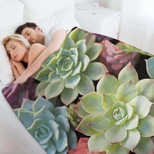 Couverture douce en flanelle premium au design botanique vert - 7