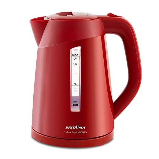 Chaleira Elétrica Britânia 1,7 Litros Bch06v Vermelha 110v