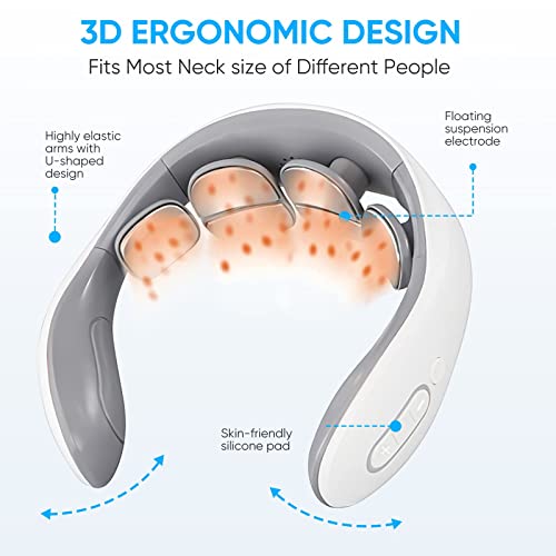 Topffy Amochy Neck Massager With Heat, Neck Lymphatic Massager For Pain & Fatigue Relief-Rftryyyyy01 #TOP7