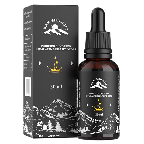 PakShilajit® Sun Dried Himalayan Shilajit Liquid Drops, Most Premium &