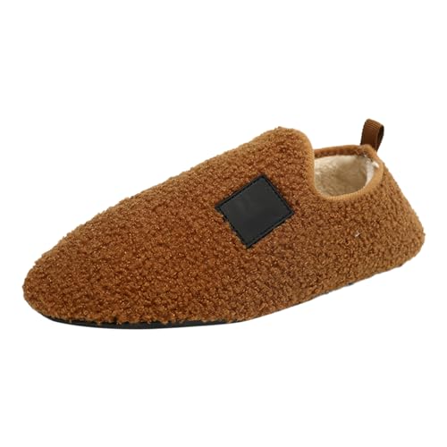 Pantoufles d'hiver femme chaussons doux feutre chaud pour couple