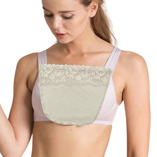 Image of Cotton Clip-on Mock Lace Camisole for Women,Deep Neck Cleavage Cover Cami Secret