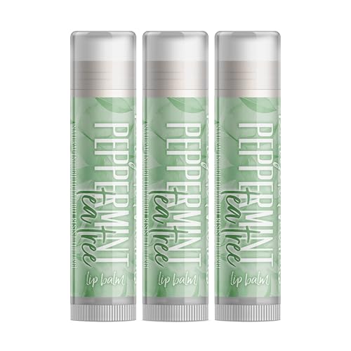 Delight Naturals Peppermint Tea Tree Lip Balm - Set of