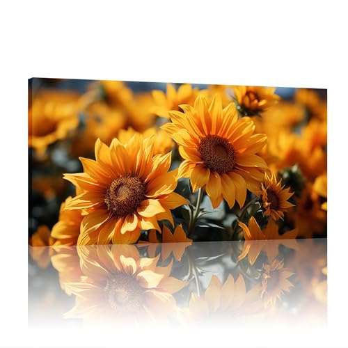 Peinture tournesol pour réchauffer l'ambiance de la chambre à coucher