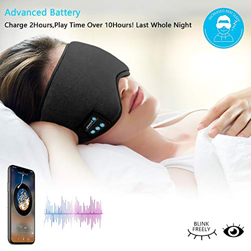 SKYEOL Bluetooth Sleeping Eye Mask Headphones, 5.3Wireless Bluetooth Headphones Adjustable&Washable Music Travel Sleeping Headset with Built-in Speakers Microphone Hands-Free for Sleeping (Black) SKYEOL Bluetooth Sleeping Eye Mask Headphones, 5.3Wireless Bluetooth Headphones Adjustable&Washable Music Travel Sleeping Headset with Built-in Speakers Microphone Hands-Free for Sleeping (Black)