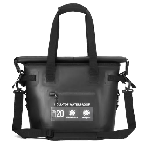 Image of Vogano Soft Cooler Bag - Insulated Leak-Proof Cooler Bag with Roll-Top Waterproof Seal ,Portable Ice Chest for Camping, Beach, Travel, Picnics ,12HR Cold Retention