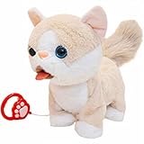 Juguete Interactivo para Perros Que ladran eléctricamente, Cachorro de Peluche Que Camina, muñeco de Peluche de 11 Pulgadas con 8 Canciones para el Estudio del Dormitorio de los niños, Tiempo de j #H
