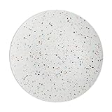 Zak Designs Confetti Melamine Dinner Plates, 11-Inch, White, Set of 6