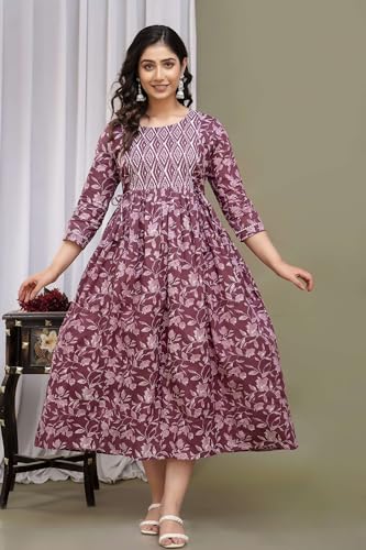 Image of Maternity Feeding Kurtis for Women Cotton - Zip Access Nursing Dress | Comfortable Pregnancy Wear | Stylish Feeding Kurti | Soft Cotton Maternity Dresses for Womens