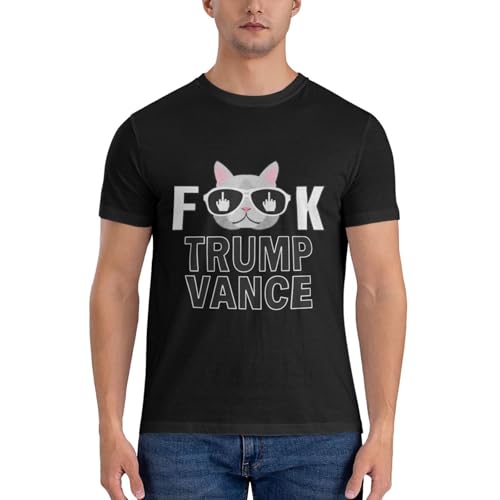 Fuck Donald Trump Vance 2024 Impeach Trump Vance Anti Trump Vance Herren T-Shirt Klassisches Kurzarm-T-Shirt aus Baumwolle