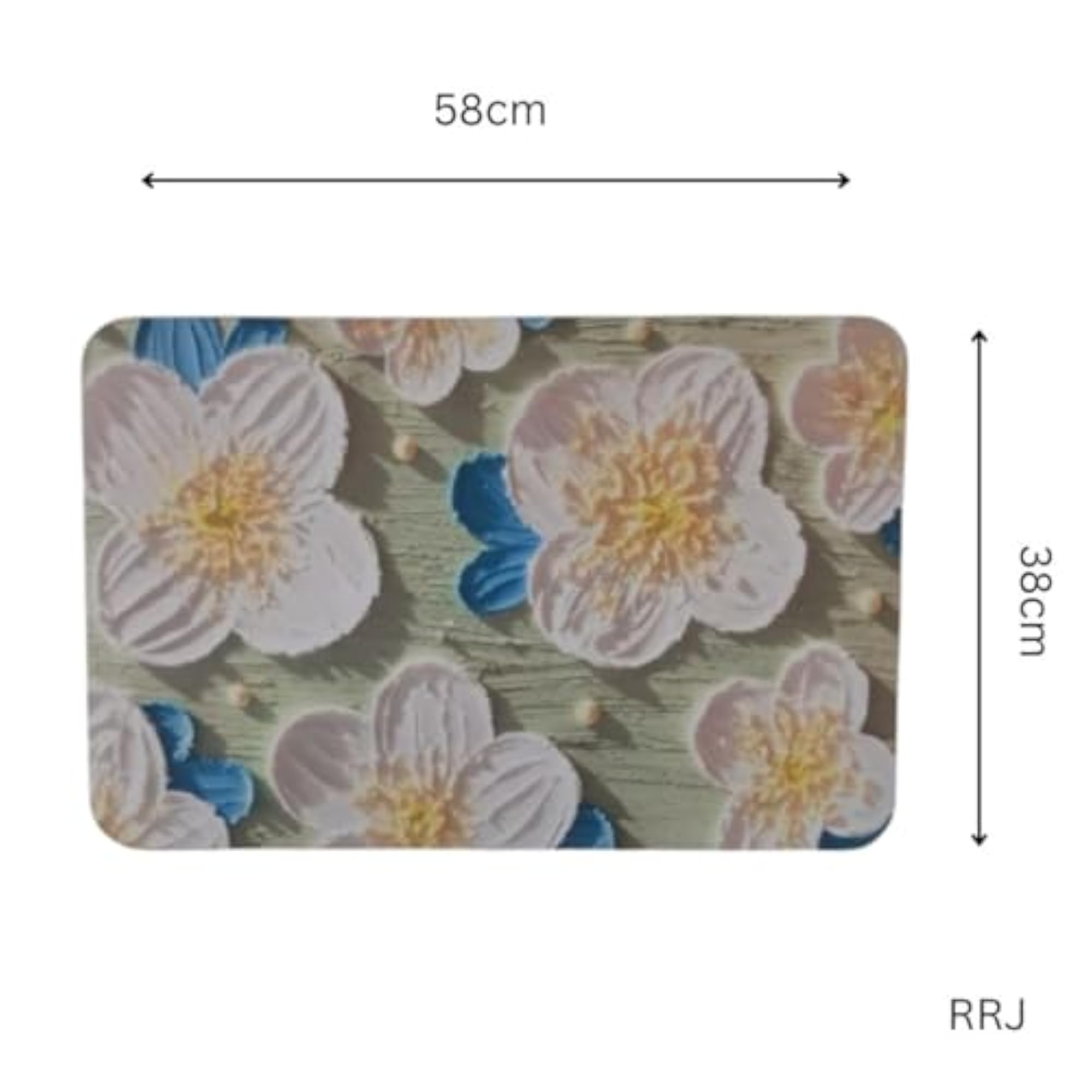 3D Flower Print Anti-Slip Bath Mat for Home