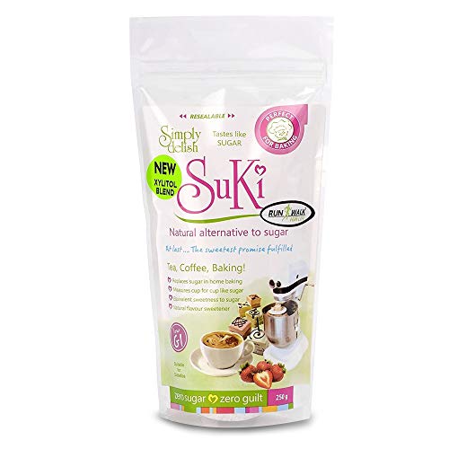 Image of Suki, Sugar Free Natural Sweetener - Zero Calorie Sugar Substitute - Xylitol Sugar for Keto Coffee, Tea, Cereal and Baking, 250g