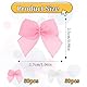 100 Stück Kleine Schleifen, 2.5cm Rosa and Weiß Mini Satinband Schleifen Winzige Vorgefertigte-Schleifen für Handwerk Basteln Geschenkverpackungen Scrapbooking Grußkarte Hochzeit Party Dekoration