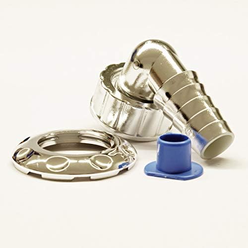 Xavax Geräteanschlusstülle Aufputz - Doppelanschluss Mit Rückflussverhinderer | Weiß Für Küche & Haushalt