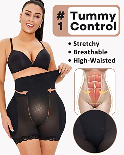 Shineqin Hip Pads For Women Shapewear,Plus Size Butt Lifter Shorts With Hip Dip Pads,Breathable Body Shaper For Women Tummy Control,Hip And Butt Padded Butt Lifting Shapewear,Xl Black #TOP2
