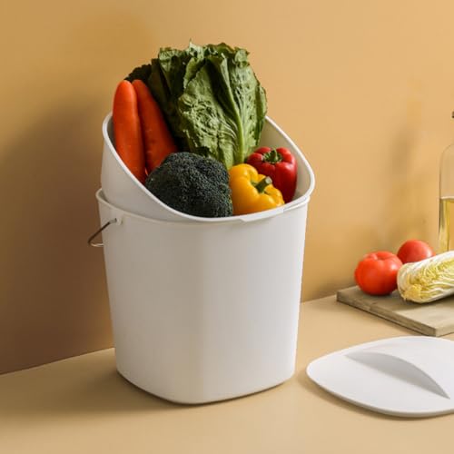 Bote de basura de cocina plástico doble compartimento 1.6 lb miniatura 6