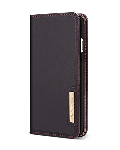 Case Compatible with Samsung Galaxy Note 8, BENTOBEN Genuine Leather Wallet Slim Flip Cover with Kickstand 3 Credit Card Holder Cash Slots Protective Phone Cases for Samsung Galaxy Note 8, Brown