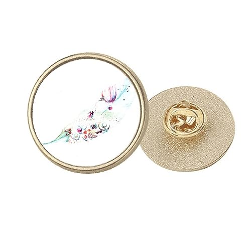 Broche ronde peinture aquarelle, l'accessoire idéal pour personnaliser vos pulls