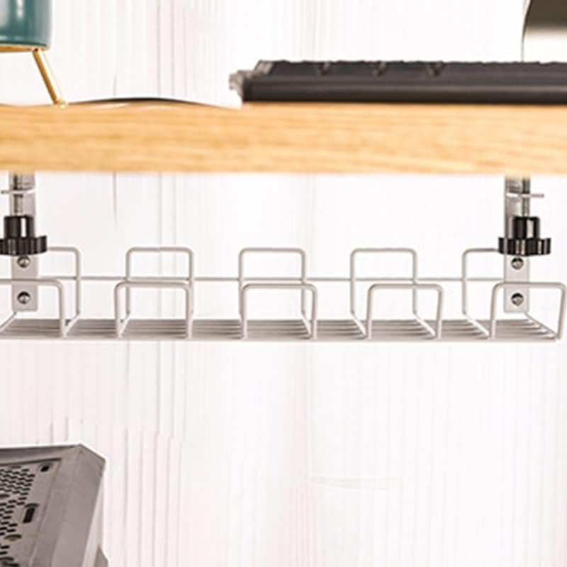 Under Table Storage Rack Cable Management Tray Desk Socket Holder Wire Organizer(D) image 4