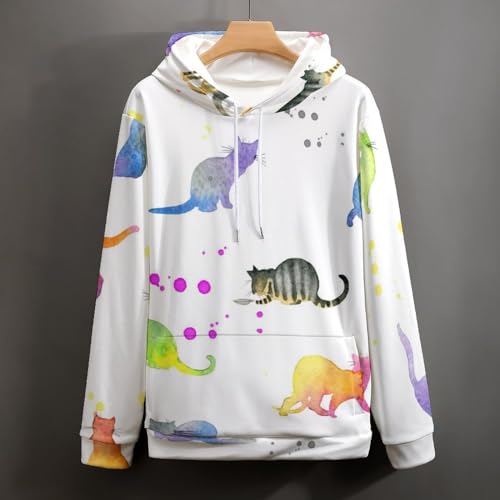 Sweat à capuche chat pour soirées cocooning et sorties décontractées S - 4