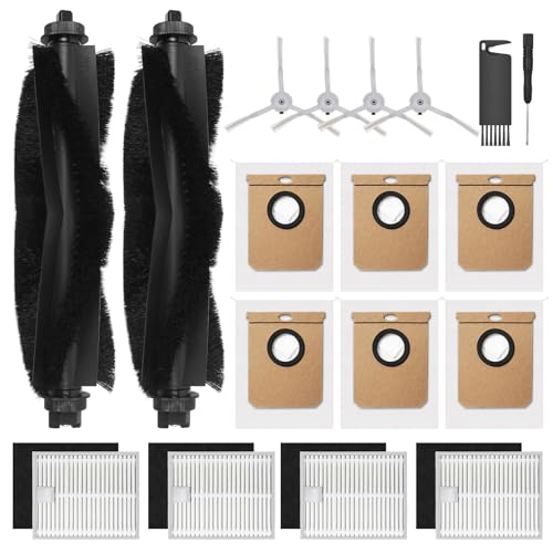 Image of VIEWALL 18 Pack L60 Accessories Kit Replacement Compatible with Eufy L60 / L50 Robot Vacuum, Accessories Kit 2 Roller Brush, 4 Side Brushes, 4 Filters, 6 Dust bags, 1 Screwdriver, 1 Cleaning tool