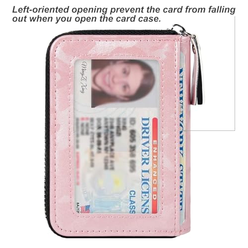 Image of Credit Card Wallet, RFID Card Case Wallet, Zipper Card Cases Holder for Men Women, RFID Blocking, KeyChain Wallet, Compact Size Card Organizer Case for Women