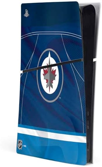 Skinit Decal Gaming Skin Compatible with PS5 Slim Digital Edition Console - Officially Licensed NHL Winnipeg Jets Alternate Jersey Design