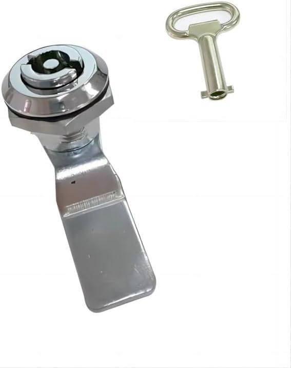 1 Set Zinc Alloy With Key Tongue For Door Lock Can Turn Tongue Electric Cabinet Door Locks Box Several Different Locker Height 1Pcs(Lock-A-Zinc-H5)