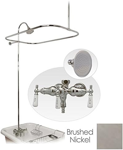 Randolph Morris Clawfoot Tub Shower Enclosure with Downspout Faucet