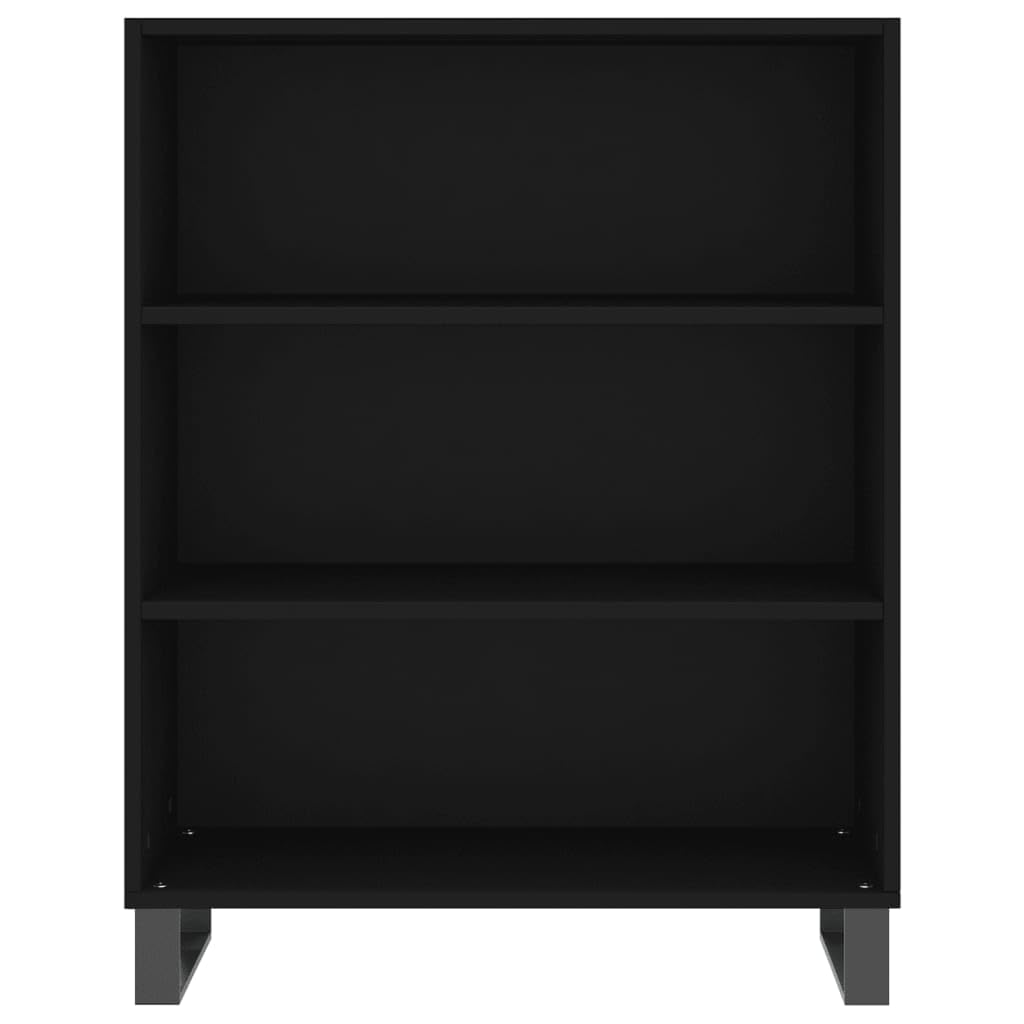 Möbel Wohnaccessoire Highboard Schwarz 69,5 x 32,5 x 180 cm Engineered Wood-Furniture