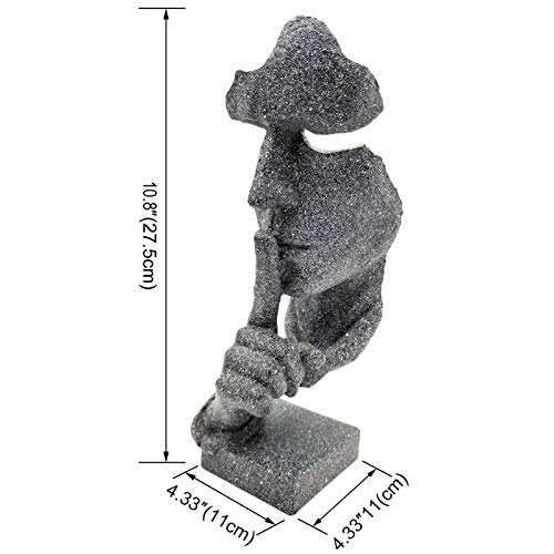 Estatua Pensador Decorativa para Oficina Silencio miniatura 2