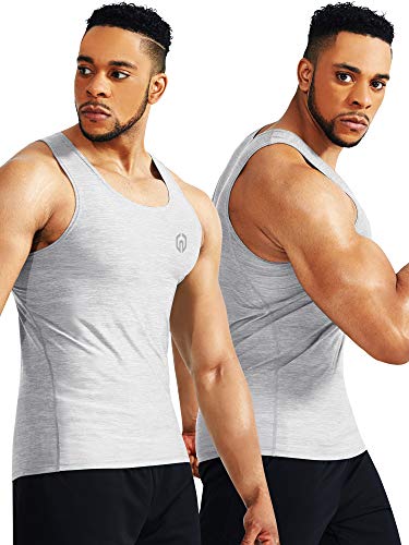 Image of NELEUS Men's 3 Pack Athletic Compression Under Base Layer Sport Tank Top