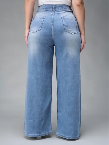 Image of Miss Chase A+ Women's Bootcut High Rise Stretchable Denim Jeans
