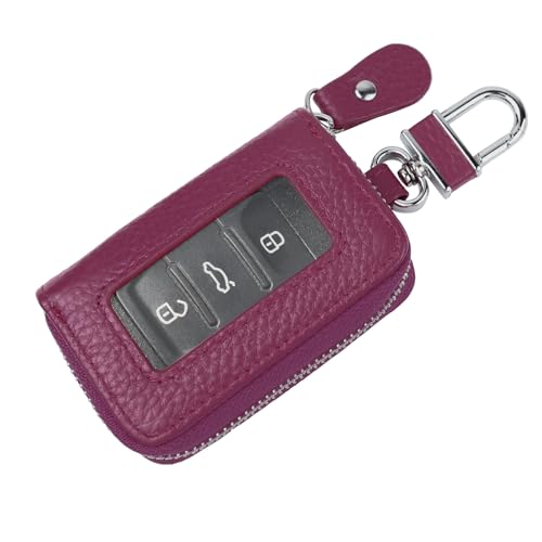 Wuyaoyao Car Key Fob Cover, Genuine Leather Car Key Case
